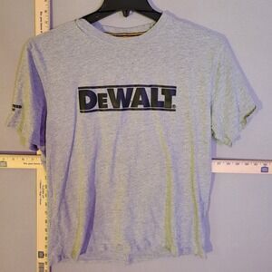 DeWalt Mens Gray Short Sleeve Graphic Logo‎ T-Shirt Size Medium